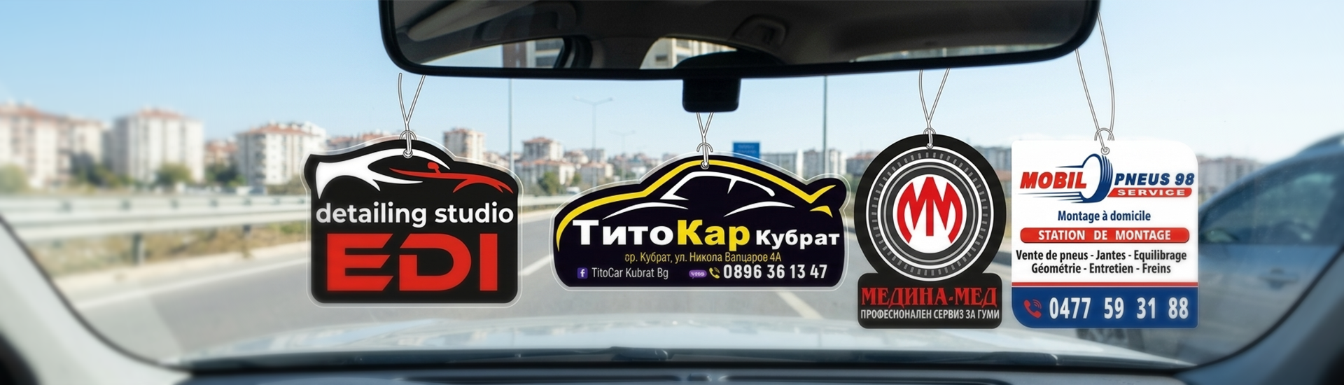 Персонализирани Рекламни Ароматизатори за Коли